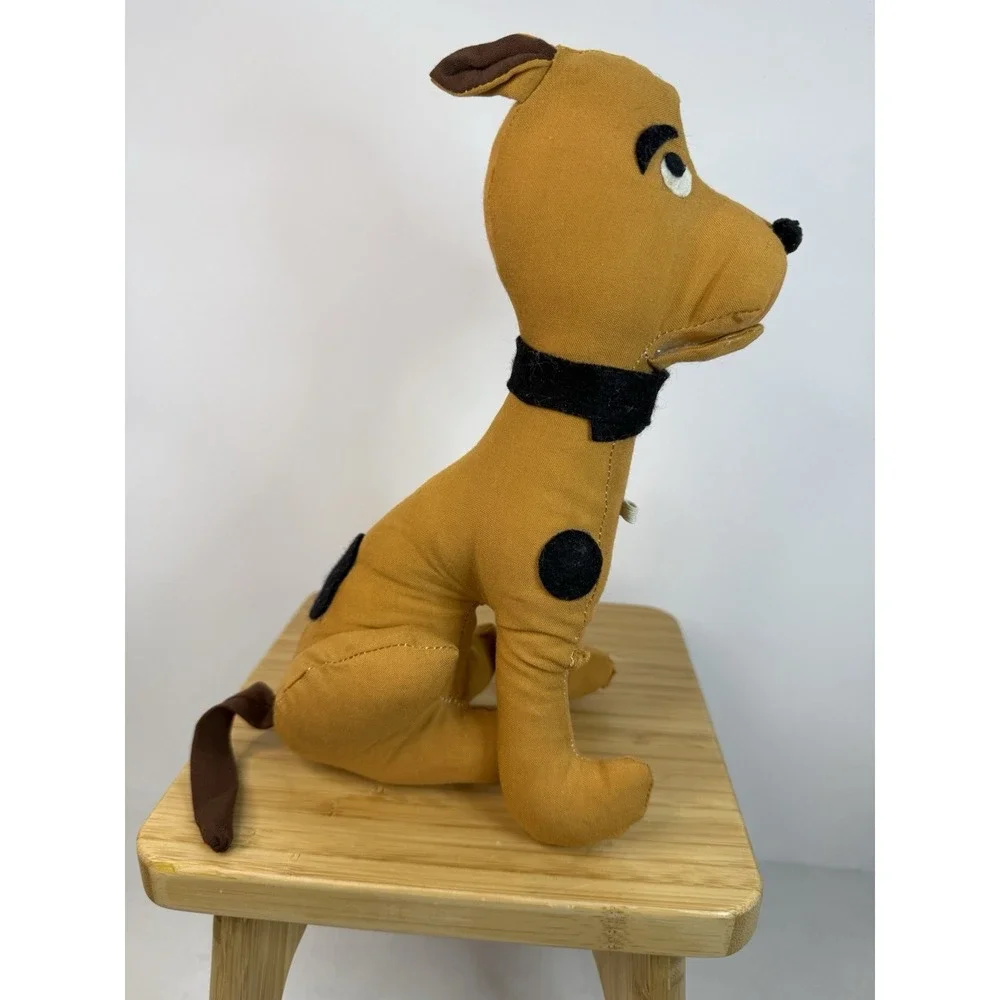 Scooby Doo Vintage‎ Plush Standing Up 1970 Fabric Eyes Collar RARE Stuffed Toy